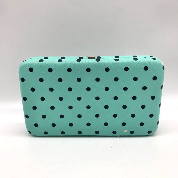Merona Light Blue Polka Dot Hinge Wallet - Picture 2 of 10